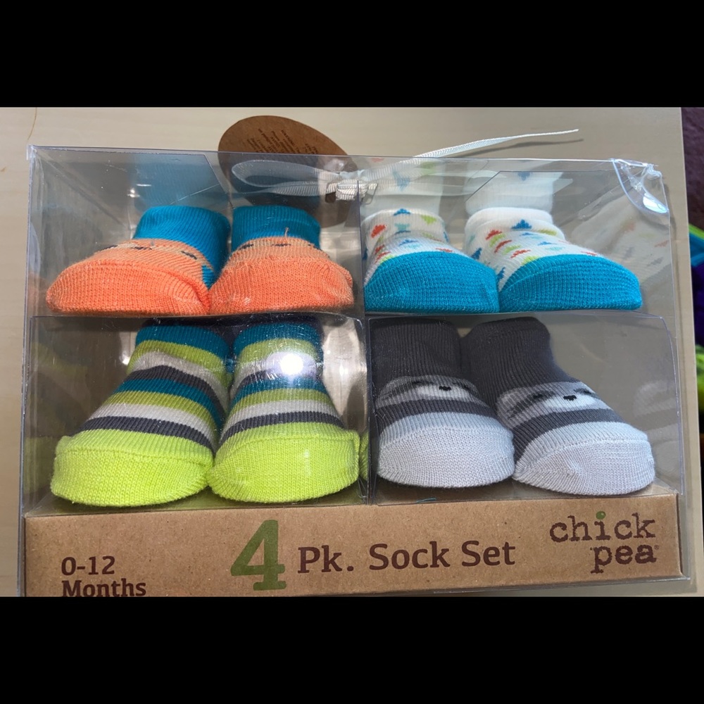 Chick Pea 0-12 Months Unisex Socks Fun Colorful Animal Print